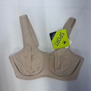 Wacoal Sport Underwire Bra 34D Natural Nude Beige‎ Activewear